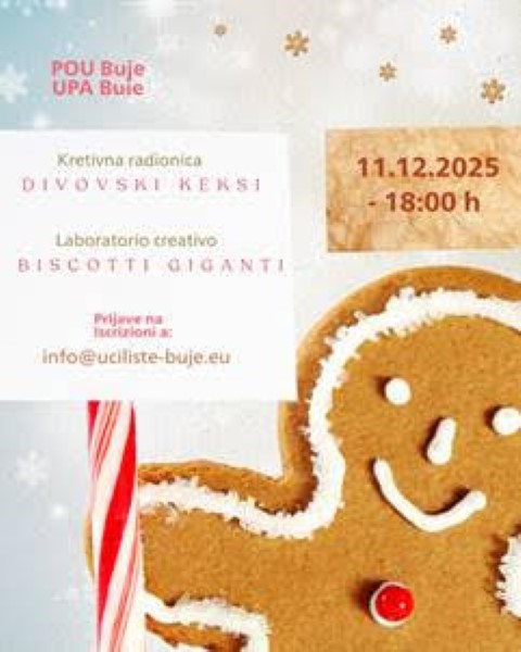 Divovski keksi – kreativna božićna radionica    